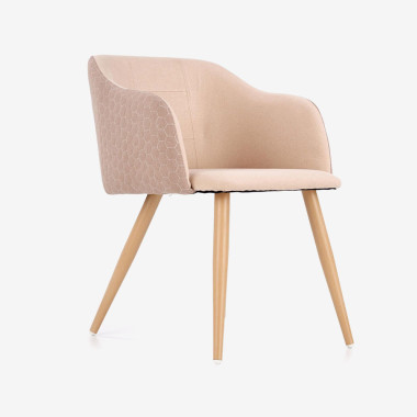 Umi Amber Unique Velvet Armchair With Armrest
