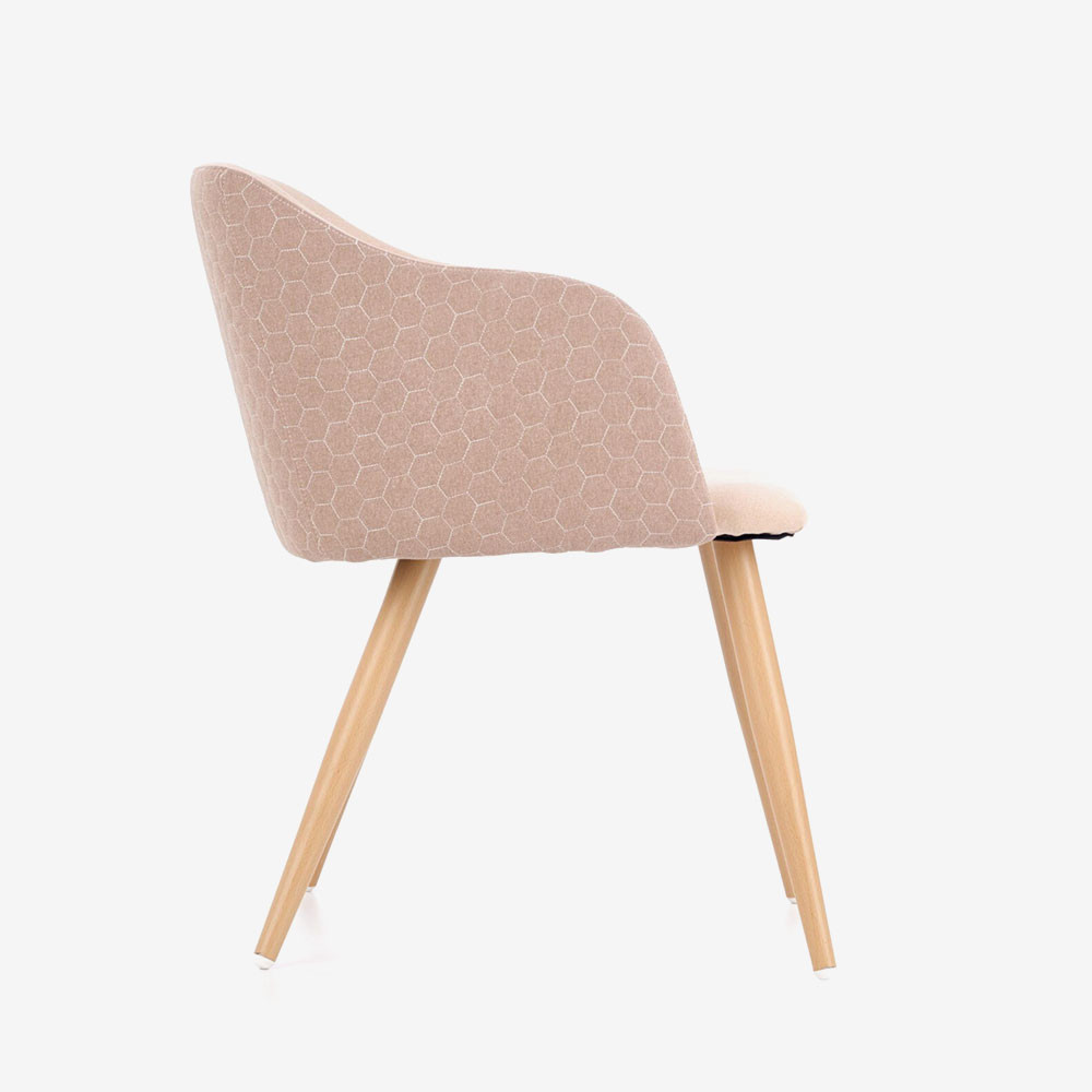 Umi Amber Unique Velvet Armchair With Armrest