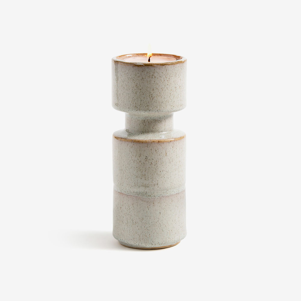 Farmhouse Candle Holders Wooden Small Pillar