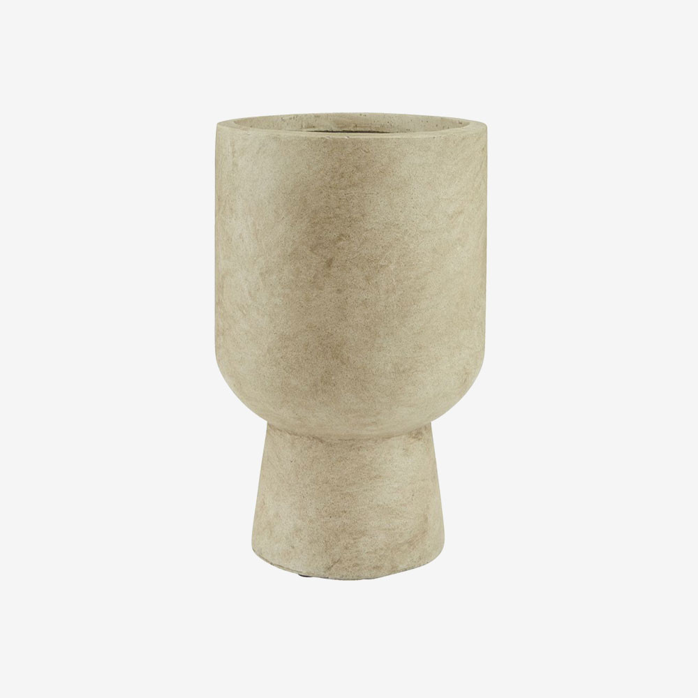Hasmi Floor Flower Pots Cement Goblet Planters Hasmi Floor Flower Pots Cement Goblet Planters
