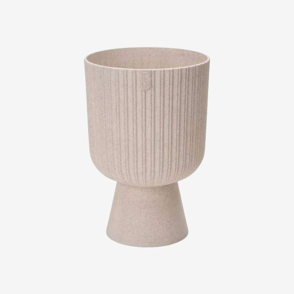 Hasmi Floor Flower Pots Cement Goblet Planters