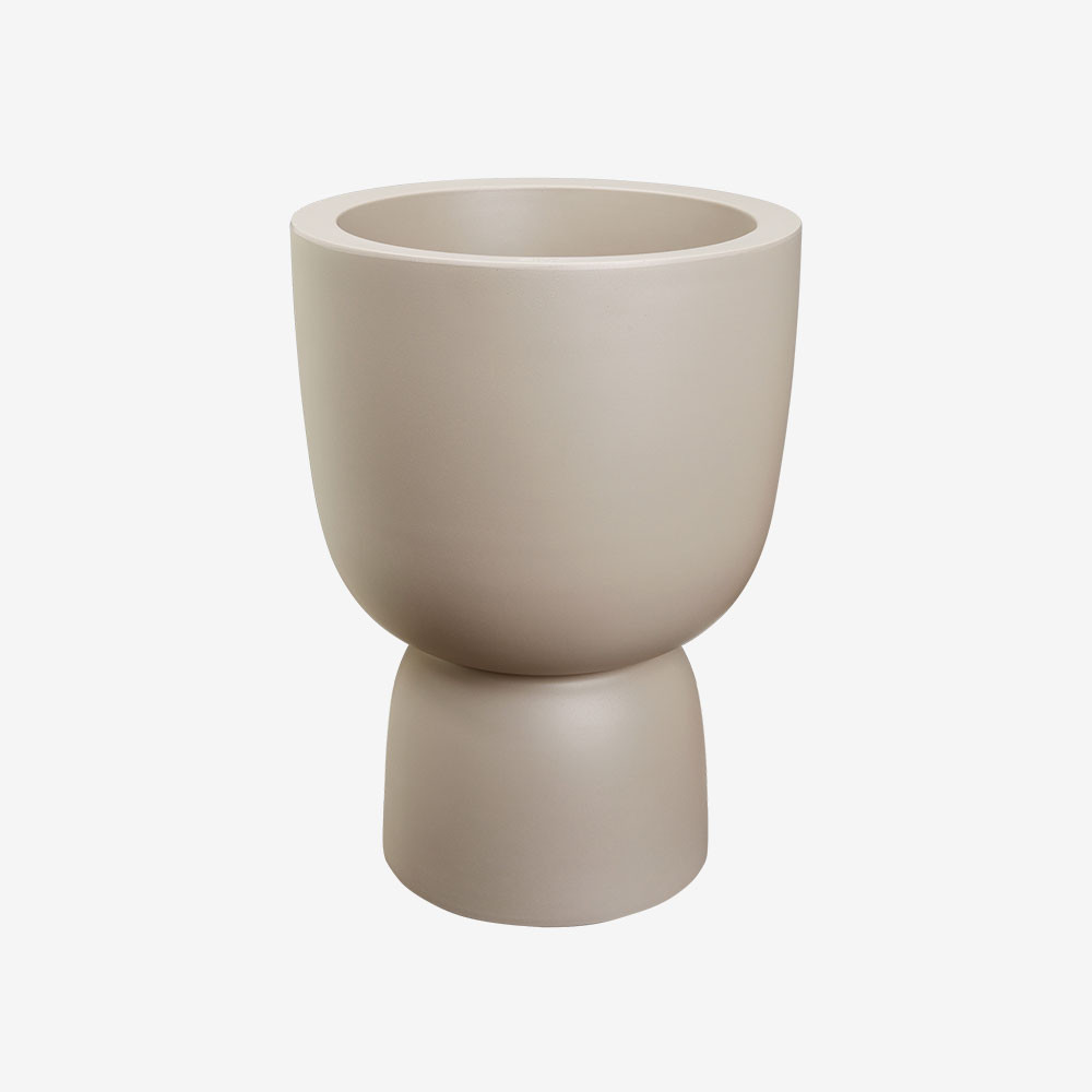 Hasmi Floor Flower Pots Cement Goblet Planters