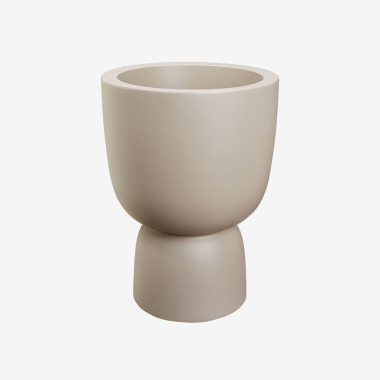 Hasmi Floor Flower Pots Cement Goblet Planters